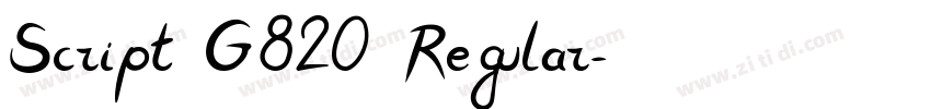 Script G820 Regular字体转换